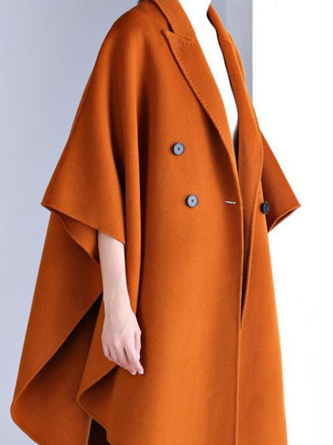 Blouson Femmes Plain Hiver Élégant Polyester Aucune élasticité Quotidien Demi Manche à Col Revers Régulier