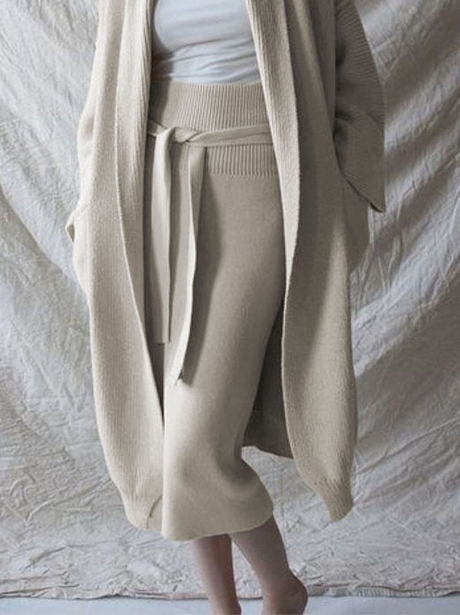 Jupe Femmes Plain Automne Élégant Acrylique à Haute Élasticité Coupe Régulière Mi-longue Taille Moyenne H-ligne