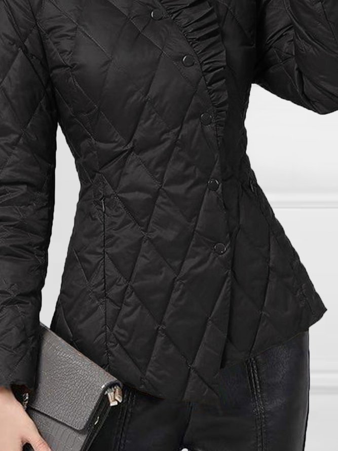 en Toison Manteau Femmes Plain Hiver Élégant Naturel Quotidien Coupe Régulière Manches Longues Régulier x-ligne