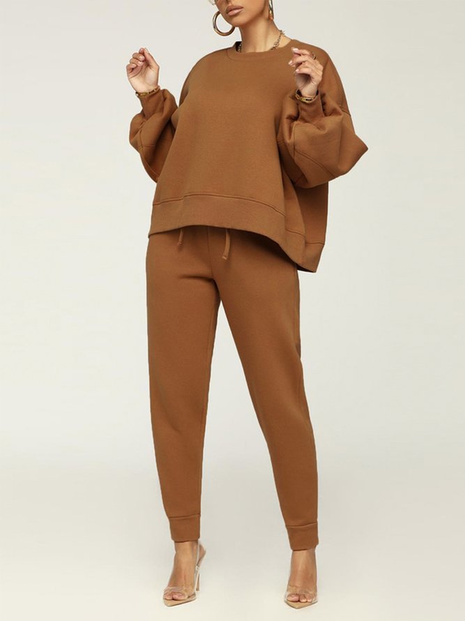 Pantalons de Survêtement Femmes Décontracté Plain Hiver Taille Haute Quotidien Bande Élastique Pantalon à la cheville Régulier Élasticité moyenne