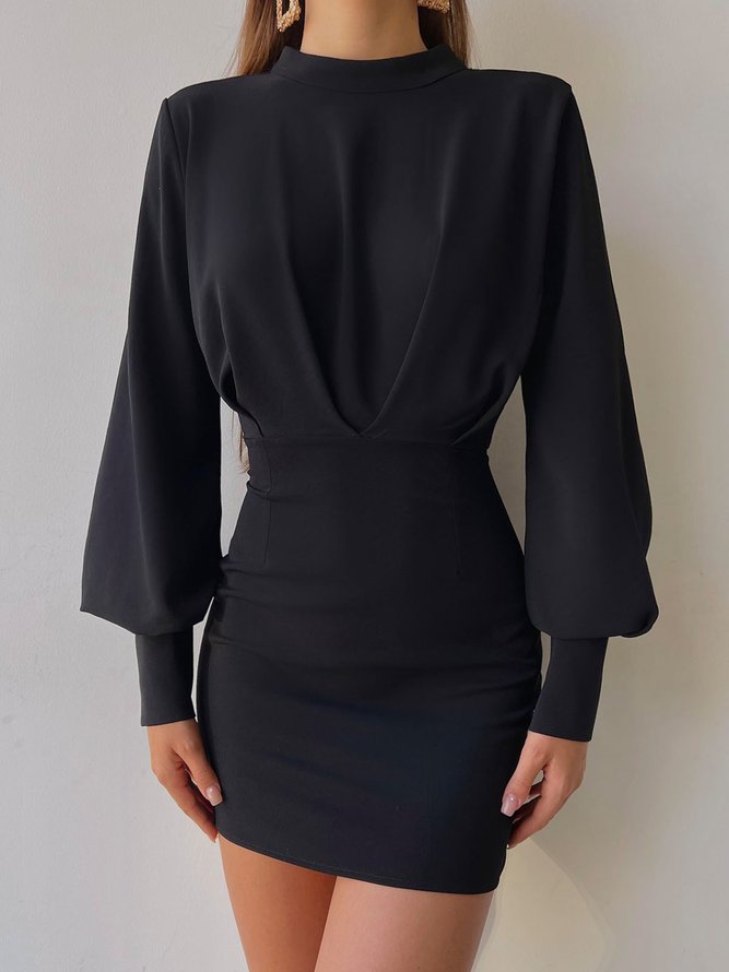 Robes Plain Printemps Élégant Naturel Micro-élasticité Coupe Régulière Faire la navette Jupe Régulier pour Femmes