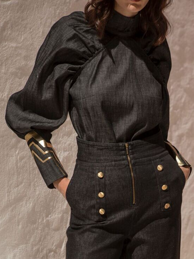 Blouse Femmes Géométrique Printemps Élégant Naturel Quotidien Coupe Régulière Régulier Droit Régulier