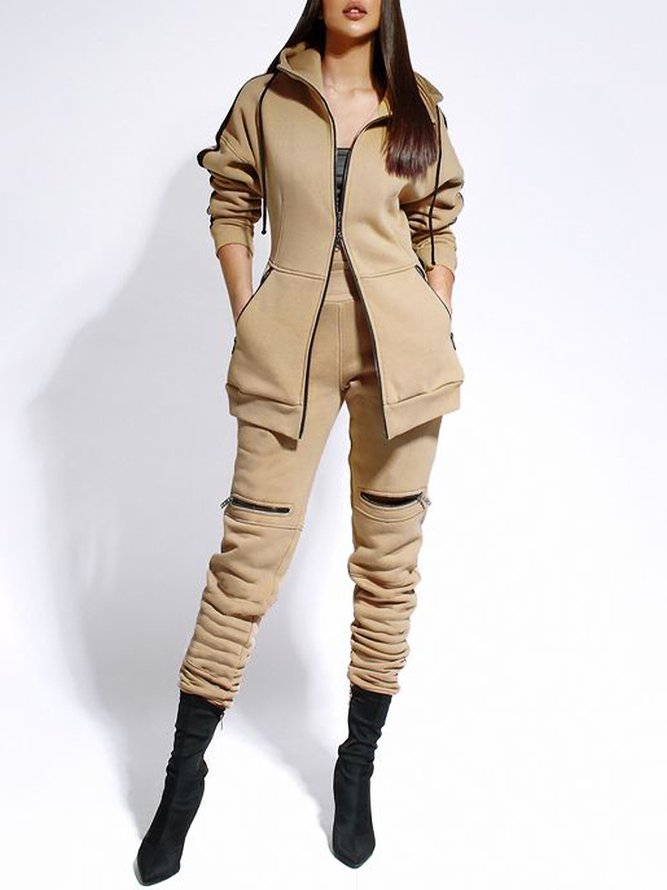 Blouson Décontracté Plain Hiver Polyester Sweat-shirt à Capuche Coupe Régulière Manches Longues Régulier Régulier pour Femmes