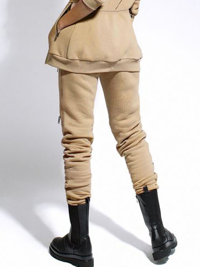 Décontracté Pantalons Décontracté Plain Hiver Aucune élasticité Fête Coupe Régulière Taille Moyenne Long Régulier pour Femmes