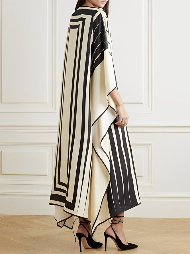 Robes Femmes Géométrique Printemps / Automne Élégant Polyester Aucune élasticité Quotidien Long 1 * robe Droit
