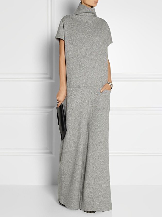 Bavoir Pantalons Plain Toutes Les Saisons Simple Taille Basse Micro-élasticité Quotidien Ample Droit Régulier pour Femmes