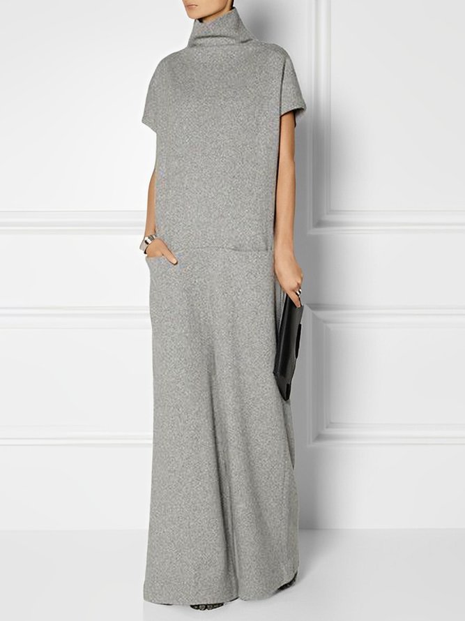 Bavoir Pantalons Plain Toutes Les Saisons Simple Taille Basse Micro-élasticité Quotidien Ample Droit Régulier pour Femmes