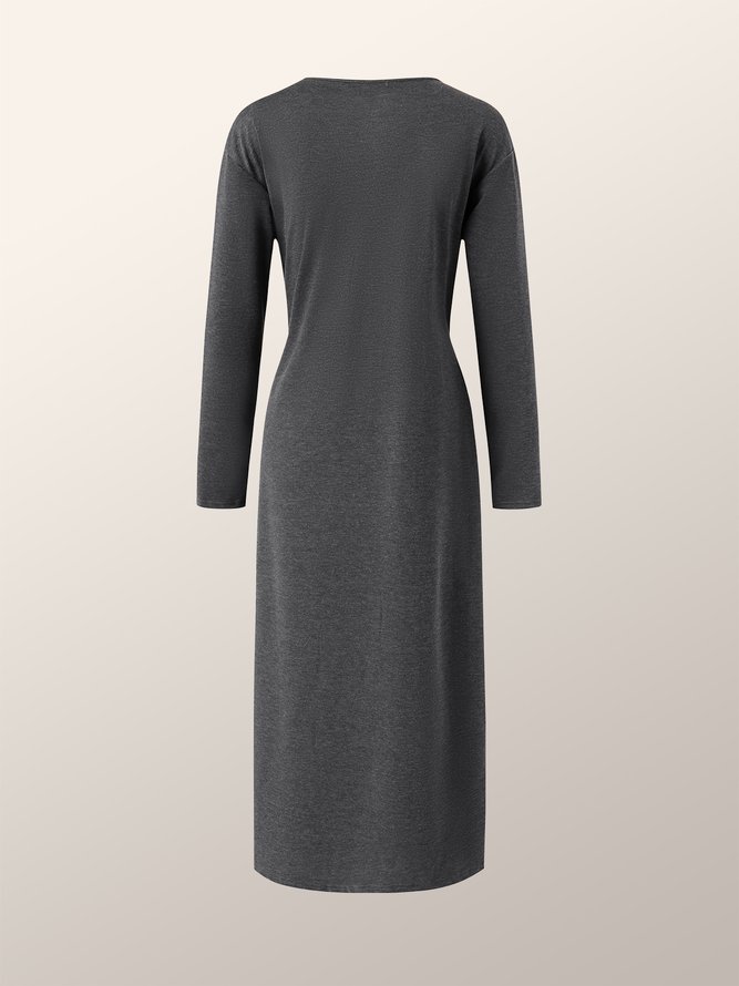 Automne Élégant Dame Rendez-Vous Formel Poids Moyen Très Extensible Robes