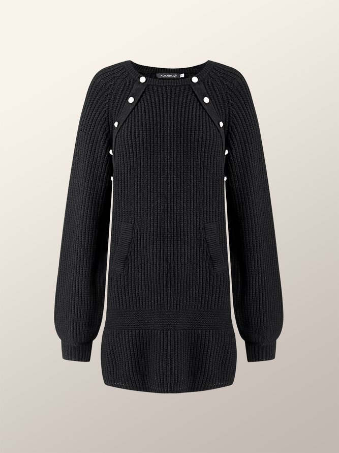 Hiver Élégant Trapèze Très Extensible Poids Moyen Rendez-Vous Quotidien Robes