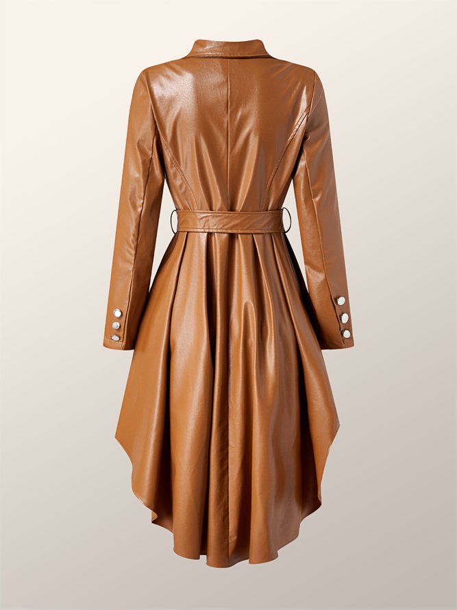 Manches Longues Dame Unicolore Coupe Régulière Manteau