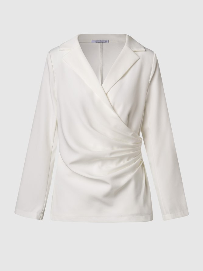 Manches Longues Coupe Régulière Dame Unicolore Blazer