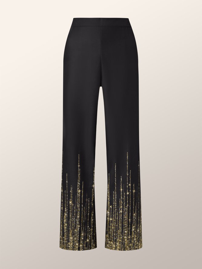 Pantalons Élégants Ombrés Imprimés