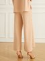 Décontracté Pantalons Décontracté Plain Hiver Polyester Quotidien Ample Pantalon à la cheville Pantalons à Jambe Large H-ligne pour Femmes