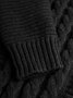 Robes Femmes Plain Hiver Élégant Acrylique Poids lourd Quotidien Long Col Rond Élasticité moyenne