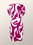 Robes Abstrait Printemps Élégant Polyester Micro-Élasticité Quotidien Taille Moyenne Sans Manches S-ligne pour Femmes
