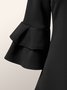 Robes Plaine Automne Elé Polyester Naturel Micro-élasticité Quotidien Ras du Cou Autres pour Femme
