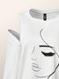 Automne Droit Col Rond Ample Col Rond Décontracté Manches Longues Sweat-shirts
