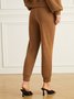 Pantalons de Survêtement Femmes Décontracté Plain Hiver Taille Haute Quotidien Bande Élastique Pantalon à la cheville Régulier Élasticité moyenne