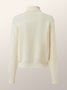 Pull Plain Automne Élégant Micro-élasticité Quotidien Ample Col Roulé Régulier Régulier pour Femmes