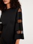 Robes Uni Automne Élé Polyester Regular Fit Navette S-Line Regular Hip Jupe pour Femme