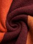 Robes Rayé Hiver Élégant Poids lourd à Haute Élasticité Quotidien Coupe Régulière Manches Longues H-ligne pour Femmes