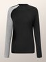 Pull Bloc de Couleur Simple Printemps Quotidien Serré Col Roulé Régulier H-ligne Régulier pour Femmes