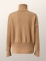 Pull Femmes Plain Printemps Élégant Naturel Micro-élasticité Quotidien Coupe Régulière Manches Longues Droit