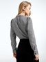Blouse Femmes Plain Hiver Élégant Polyester Aucune élasticité Coupe Régulière Manches Longues H-ligne Régulier