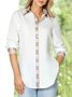 Blouse Femmes Plaid Printemps Urbain Polyester Quotidien Coupe Régulière Régulier x-ligne Col de Chemise