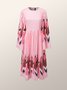 Robes Géométrique Printemps Élégant Polyester Taille Haute Quotidien Coupe Régulière Manches Longues Ligne X pour Femmes