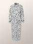 Robes Pois Polka Printemps / Automne Élégant Naturel Quotidien Coupe Régulière Long Manches Longues Ligne X pour Femmes