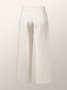 Mode Pantalons Femmes Plain Printemps Urbain Polyester Taille Haute Aucune élasticité Pantalons à Jambe Large Long H-ligne