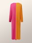 Kimono Femmes Bloc de Couleur Printemps / Automne Élégant Jersey Manches Longues Long Droit Régulier Élasticité moyenne