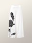 Pantalon élégant à jambes larges et à motifs floraux pour la Fashion Week 2023 pour femmes