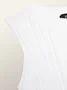 Robes Pulls Femmes Plain Automne Élégant Polyester à Haute Élasticité Sans Manches Col Rond Top Débardeur Trapèze