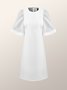Robes Femmes Plain Été Urbain Polyester Naturel Léger Quotidien Ample Jupe