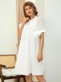 Robes Femmes Plain Été Urbain Polyester Naturel Léger Quotidien Ample Jupe