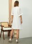 Robes Femmes Plain Été Urbain Polyester Naturel Léger Quotidien Ample Jupe