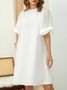 Robes Femmes Plain Été Urbain Polyester Naturel Léger Quotidien Ample Jupe