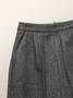 Mode Pantalons Plain Printemps / Automne Urbain Aucune élasticité Quotidien Taille Moyenne Étoffe de laine Droit Régulier pour Femmes