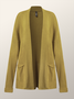 Cardigans Femmes Plain Printemps / Automne Urbain Tricoté Aucune élasticité Quotidien Ample Régulier Droit