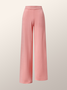Pantalons Femmes Plain Printemps / Automne Urbain Naturel Aucune élasticité Quotidien Ample Pantalon droit Droit