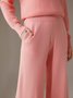 Pantalons Femmes Plain Printemps / Automne Urbain Naturel Aucune élasticité Quotidien Ample Pantalon droit Droit