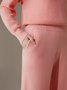 Pantalons Femmes Plain Printemps / Automne Urbain Naturel Aucune élasticité Quotidien Ample Pantalon droit Droit