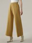 Pantalons Femmes Plain Printemps / Automne Urbain Polyester Naturel Poids lourd Quotidien Pantalon à la cheville Droit