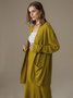 Cardigans Femmes Plain Printemps / Automne Urbain Tricoté Aucune élasticité Quotidien Ample Régulier Droit