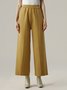 Pantalons Femmes Plain Printemps / Automne Urbain Polyester Naturel Poids lourd Quotidien Pantalon à la cheville Droit