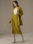 Cardigans Femmes Plain Printemps / Automne Urbain Tricoté Aucune élasticité Quotidien Ample Régulier Droit