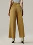 Pantalons Femmes Plain Printemps / Automne Urbain Polyester Naturel Poids lourd Quotidien Pantalon à la cheville Droit