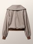 Blousons Femmes Printemps / Automne Urbain Chevrons Polyester Micro-élasticité Quotidien Ample Col Châle Régulier